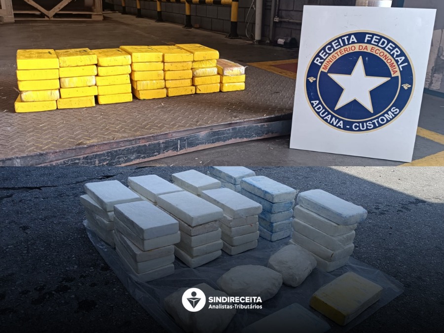 Aduana: Analistas-Tributários atuam na apreensão de 86 kg de cocaína no Porto de Paranaguá/PR